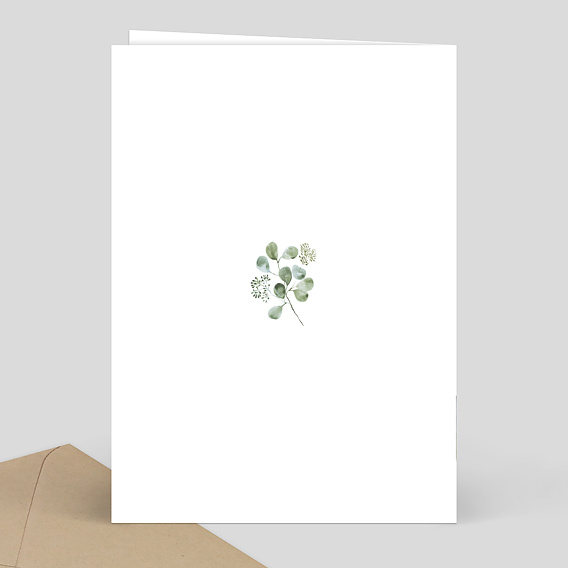 Livret messe mariage  Couronne Eucalyptus Verso