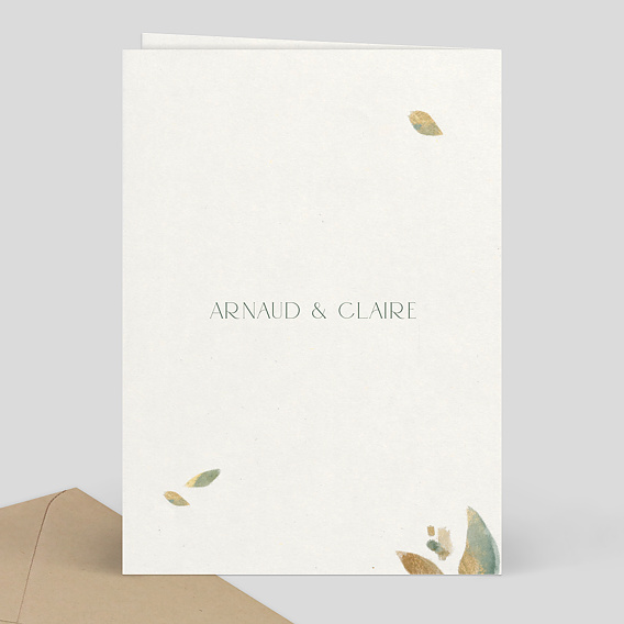 Livret messe mariage  Feuilles de Jade Verso