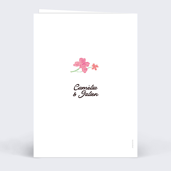 Livret messe mariage  Jardin botanique Verso