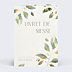Livret de Messe Mariage Feuilles de Jade