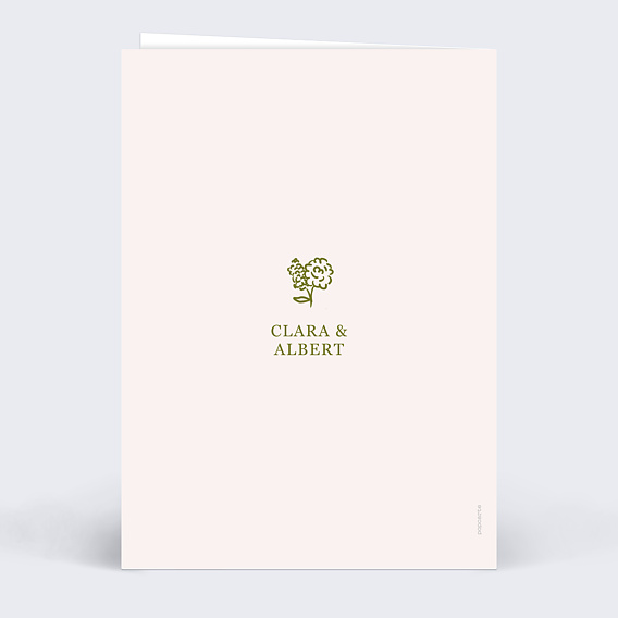 Livret messe mariage Table de fête Verso