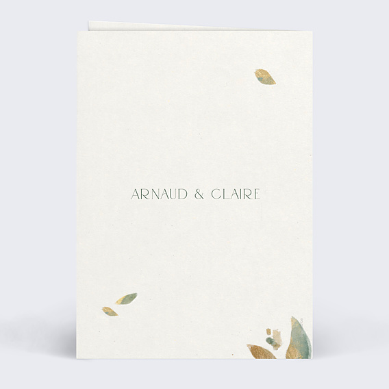 Livret de Messe Mariage Feuilles de Jade