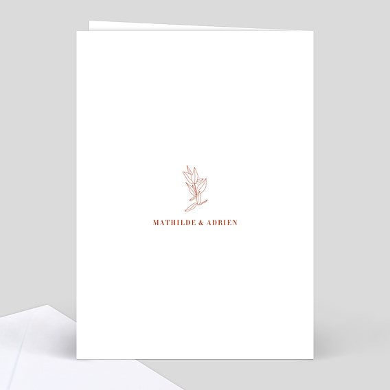 Livret messe mariage  Terracotta Flowers Verso