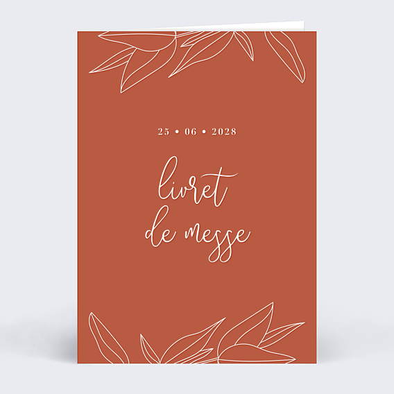 Livret messe mariage Terracotta Flowers