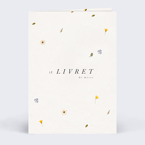 Livret messe mariage Fleurs Pressées