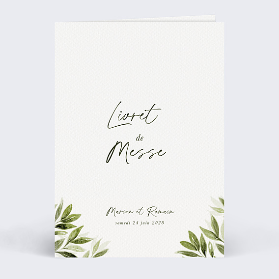 Livret messe mariage Lauriers Suspendus