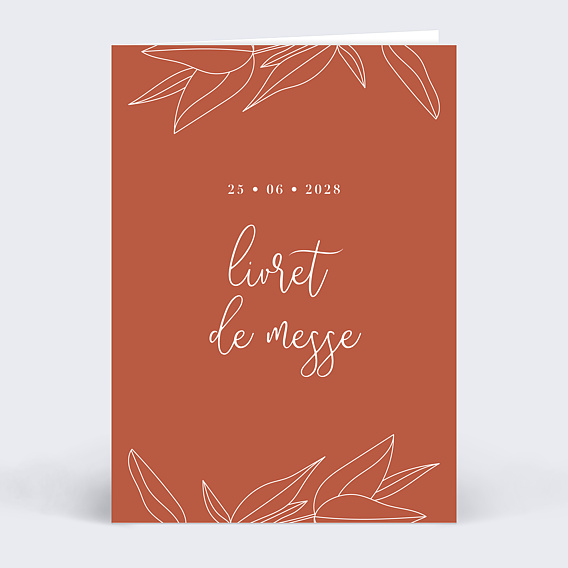 Livret messe mariage  Terracotta Flowers