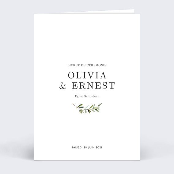 Livret messe mariage  Végétal Classique