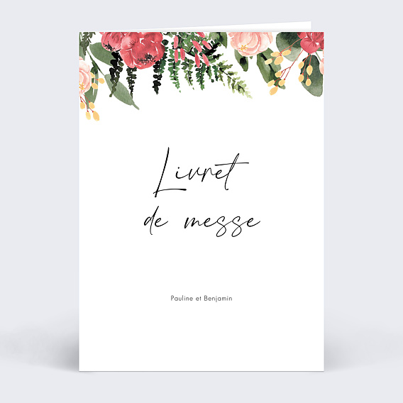 Livret de Messe Mariage  Wild Flowers