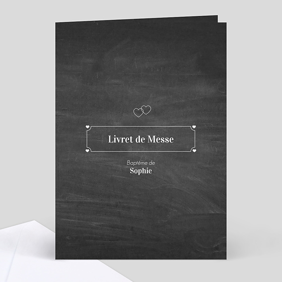 Livret de messe baptême Ardoise