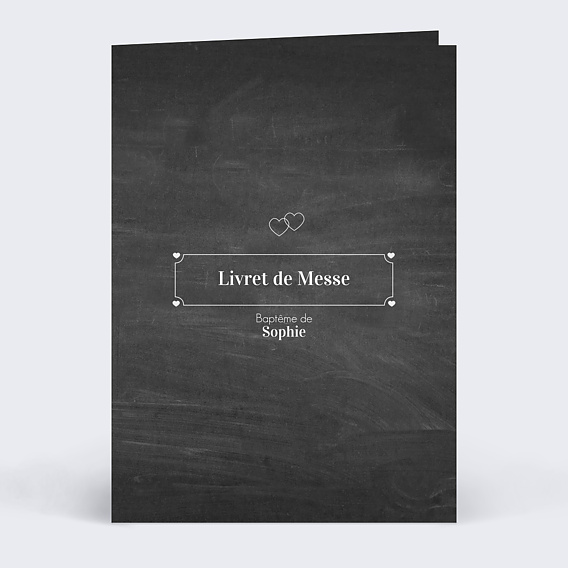 Livret de messe baptême  Ardoise