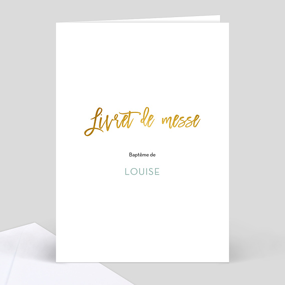 Livret de Messe Baptême Gold Dots