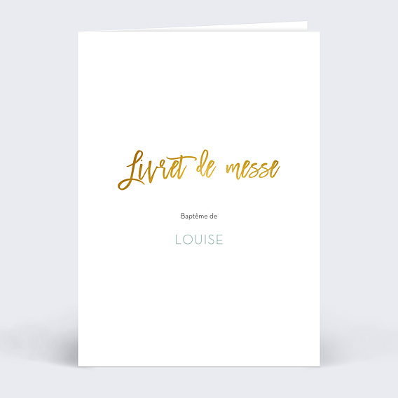 Livret de messe baptême  Gold Dots