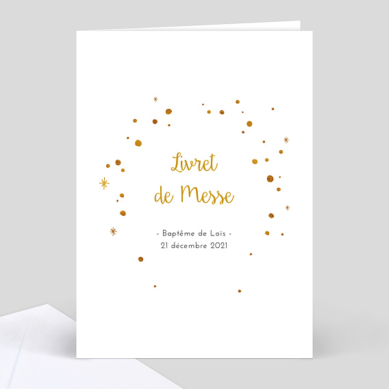 Livret de Messe Baptême Golden Dots