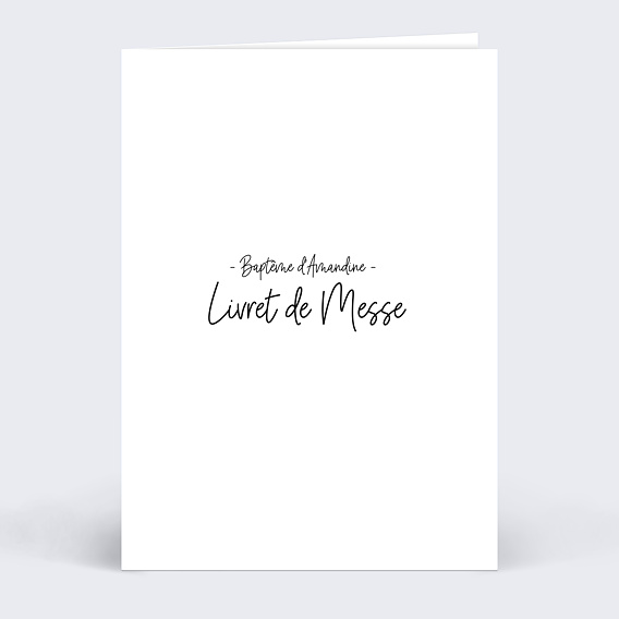 Livret de messe baptême  Jolies Lettres