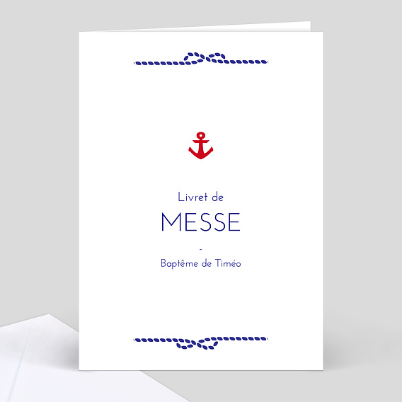 Livret de messe baptême Marin
