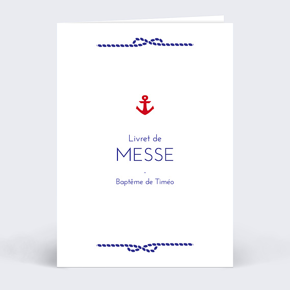 Livret de messe baptême  Marin