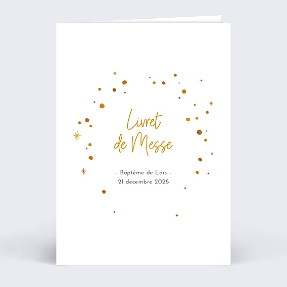 Livret de Messe Baptême Golden Dots