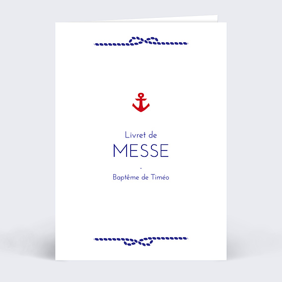 Livret de Messe Baptême Marin