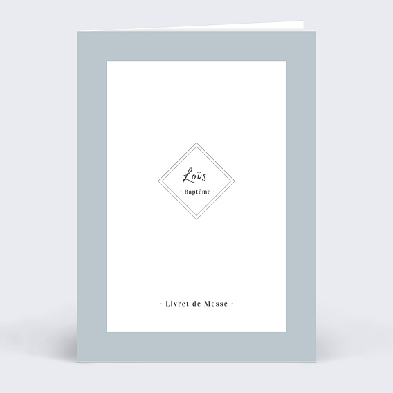 Livret de messe baptême Charme Classique Recto