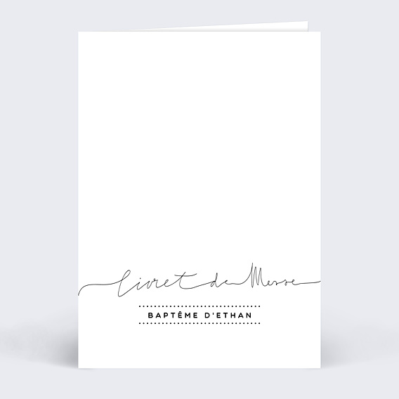 Livret de Messe Baptême Lettres chic