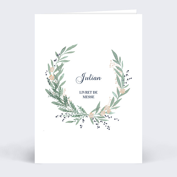 Livret de Messe Baptême Couronne Verdoyante