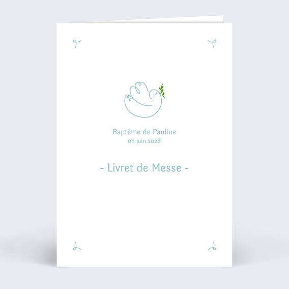 Livret de Messe Baptême Colombe