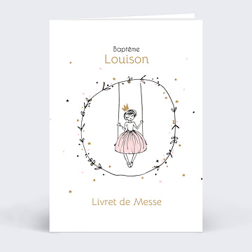 Livret de Messe Baptme Princesse balanoire