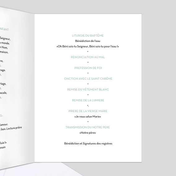 Livret de messe baptême  Gold Dots Intérieur Droit
