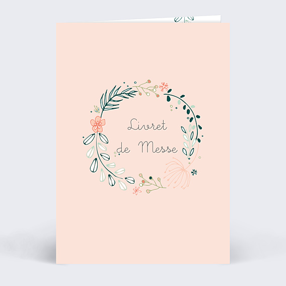 Livret de Messe Baptême Couronne de fleurs
