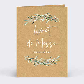 Livret de Messe Baptme Lauriers