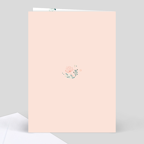 Livret de messe baptême  Couronne de fleurs Verso