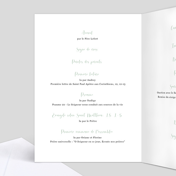 Livret de messe baptême  Cinematic Intérieur Gauche