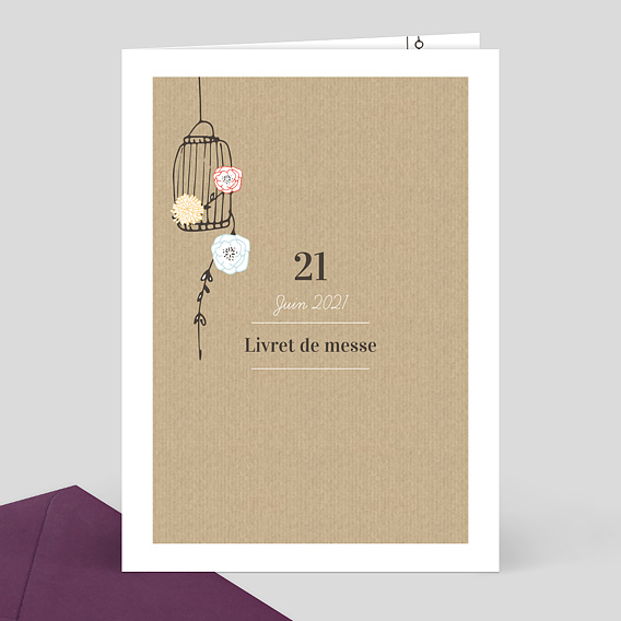 Livret de Messe de Mariage Amour en Cage