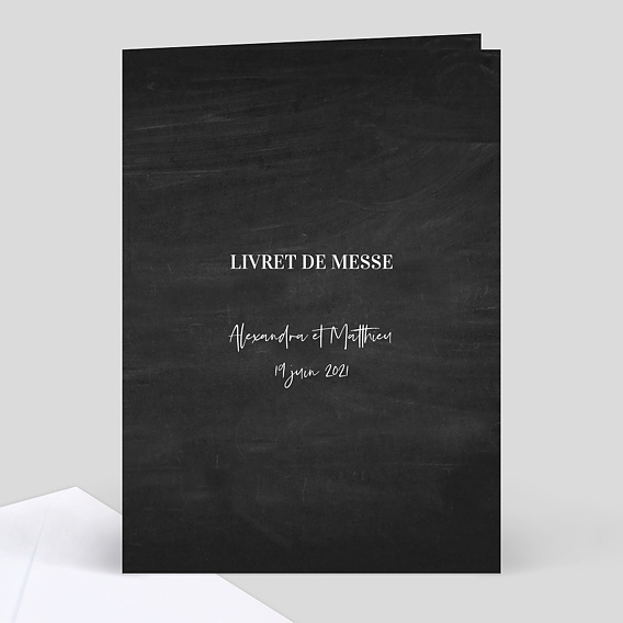 Livret De Messe Ardoise Popcarte
