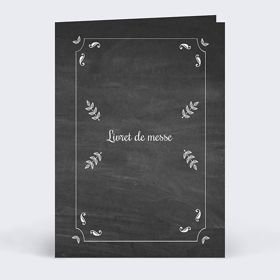 Livret messe mariage  Feuilles Ardoise