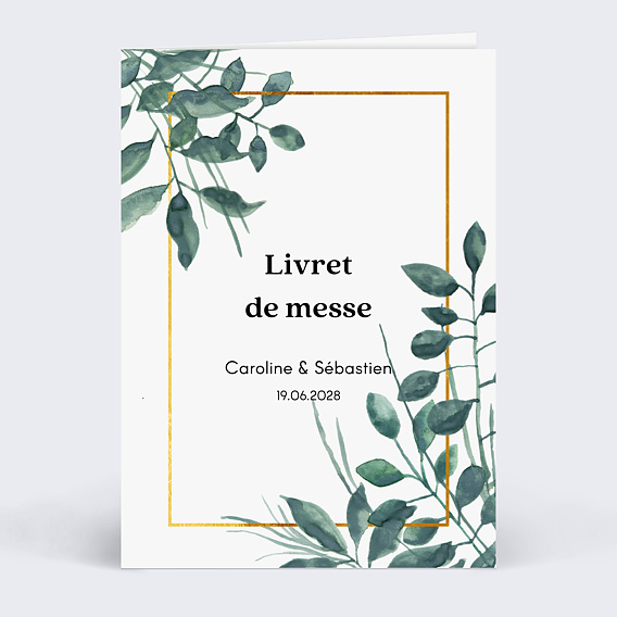 Livret de Messe Mariage  Luxe