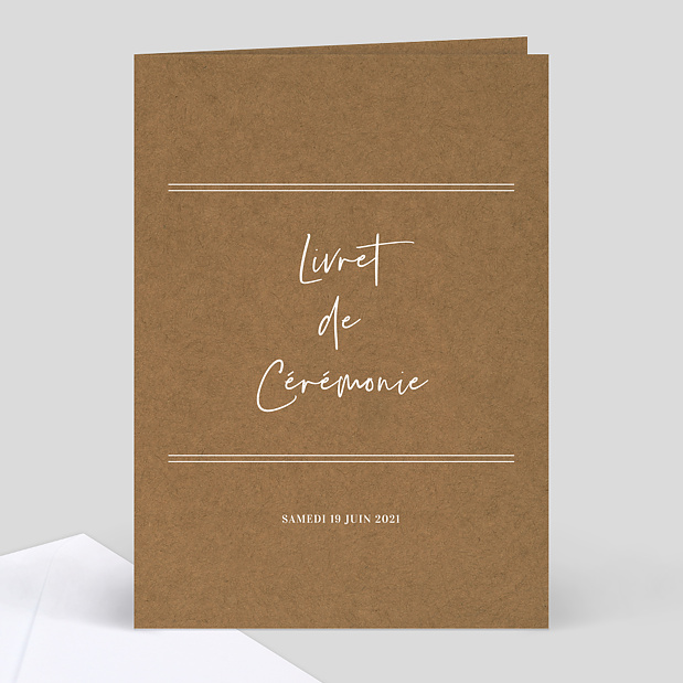 Livret de messe de mariage Bohème Recto