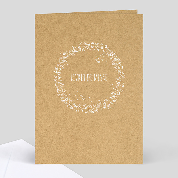 Livret de messe de mariage Fleurs de printemps Recto