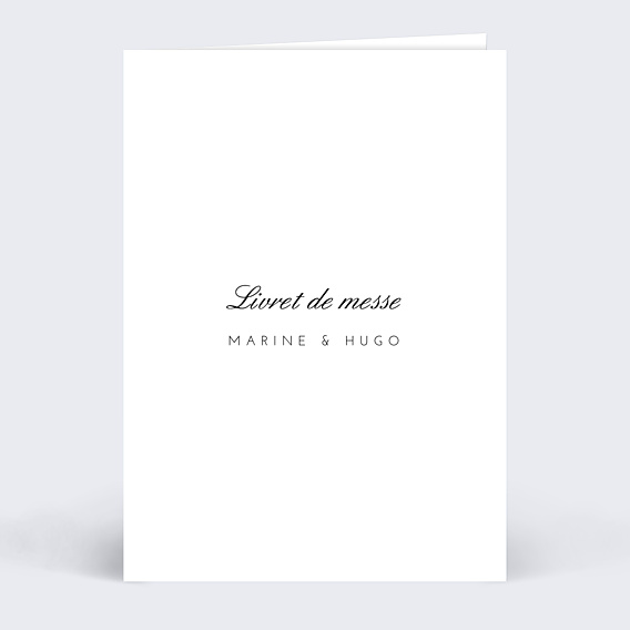 Livret de Messe Mariage Mariage Classique