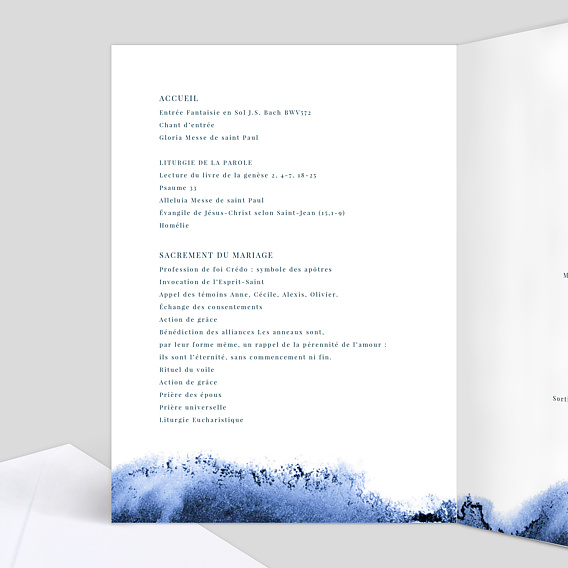 Livret messe mariage  Abîme Intérieur Gauche
