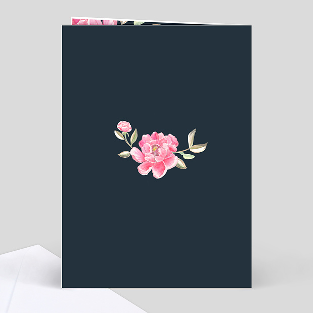 Livret de messe de mariage Dark Peony Verso