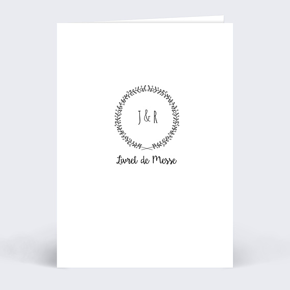 Livret de Messe Mariage Couronne Fleurie