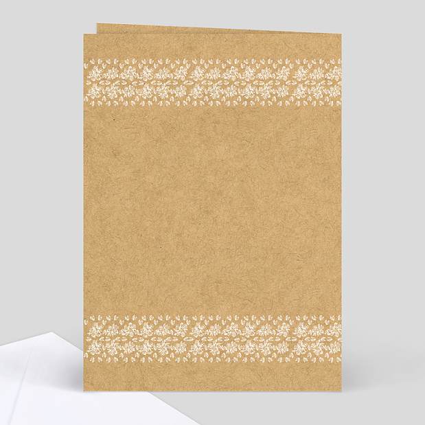 Livret de Messe de Mariage Jolie Dentelle Verso