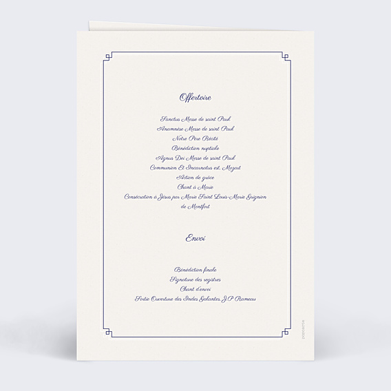 Livret de Messe Mariage Hirondelle d'Amour