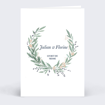 Livret de Messe Mariage Couronne de Laurier