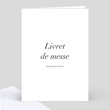 Livret de Messe Mariage Sobre & Jolie