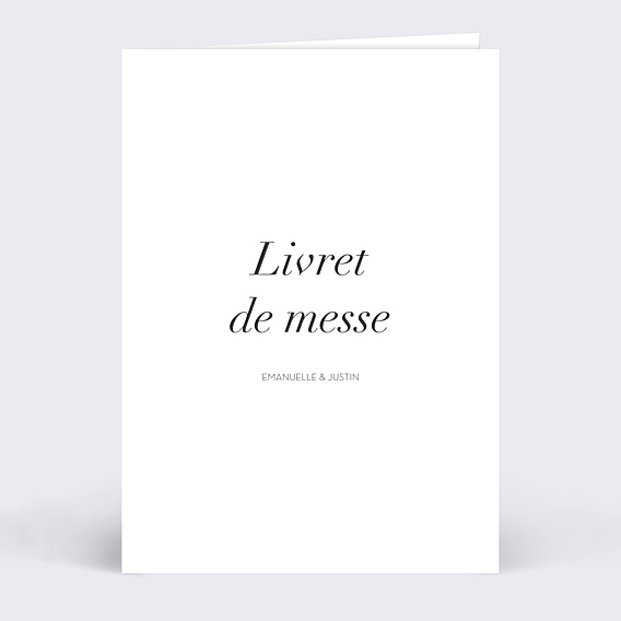 Livret de Messe Mariage Sobre & Jolie