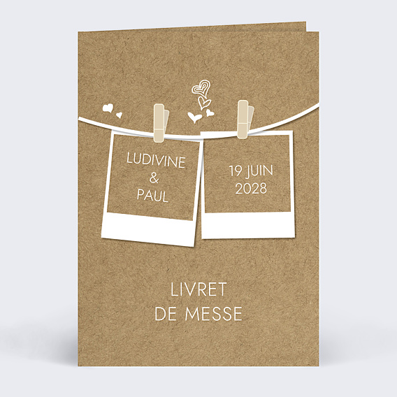 Livret de Messe Mariage Corde à Linge