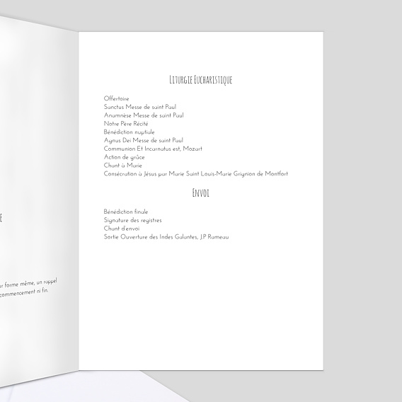 Livret messe mariage Couronne Fleurie Intérieur Droit